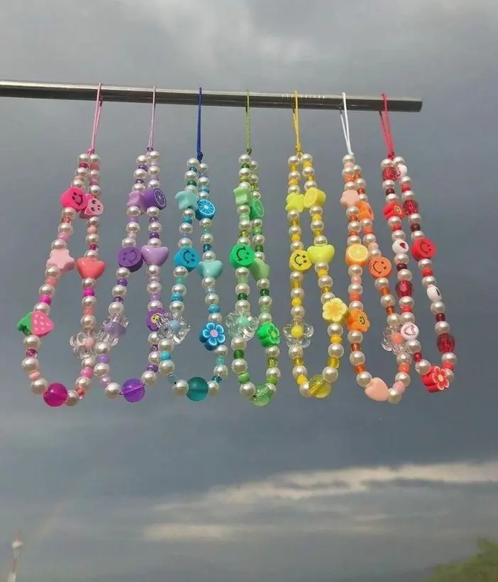 Beaded phone charm